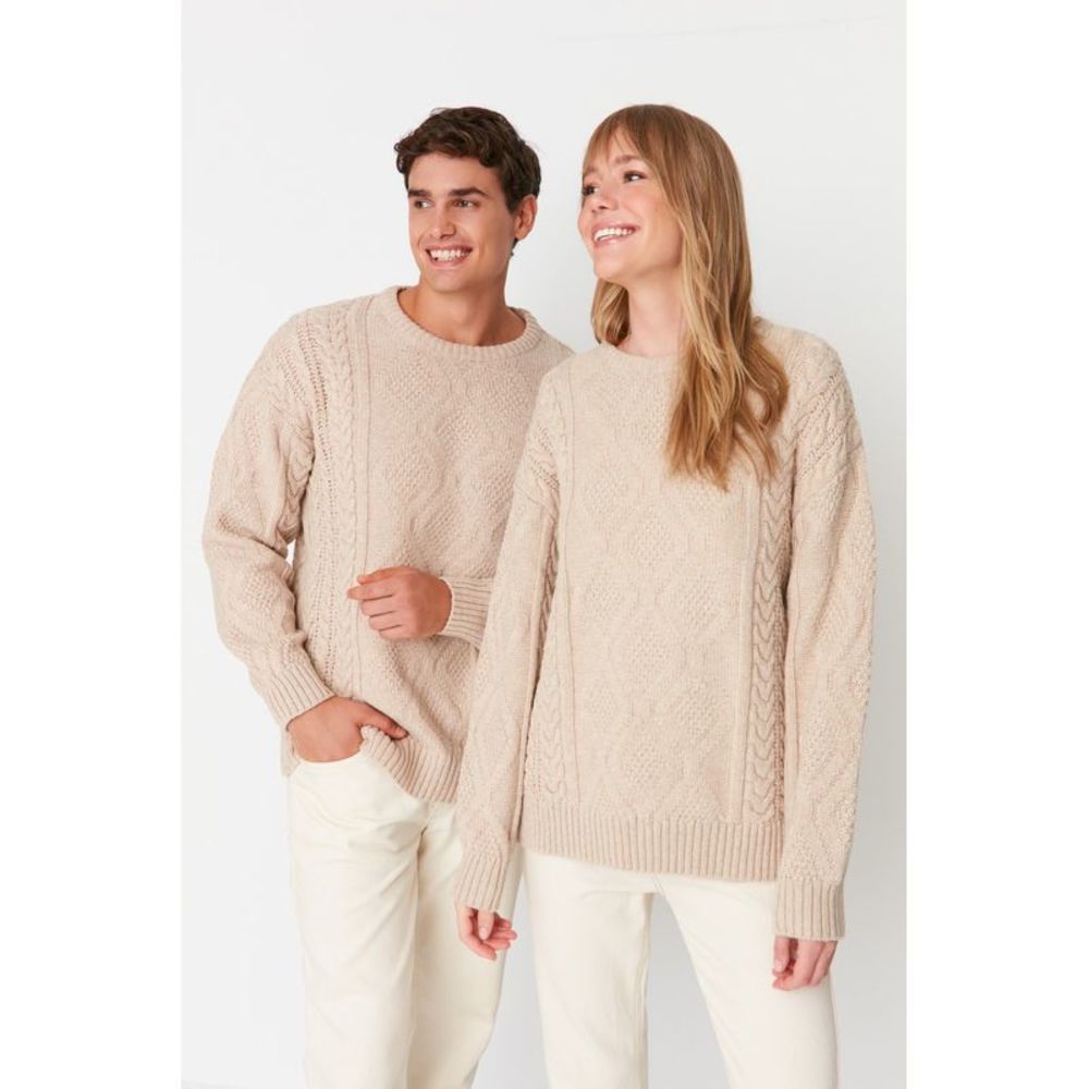 NWT Trendyol Men Oversize Crew neck Knitwear Sweater